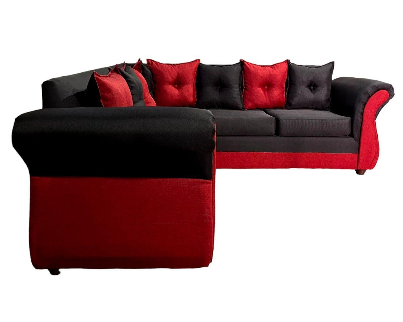 Seccional 5 cuerpos marsella bicolor lino rojo negro-2