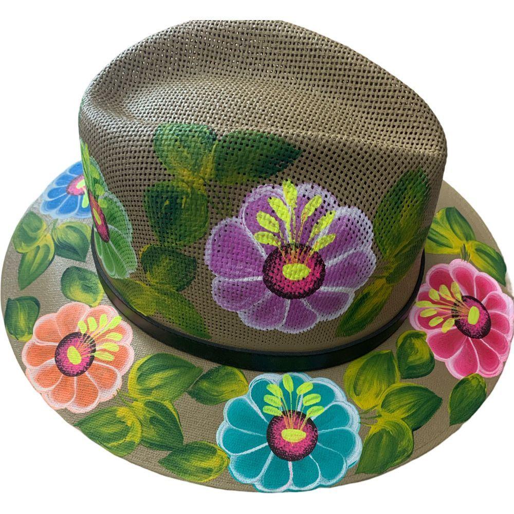 Sombrero mexicano pintado a mano-0