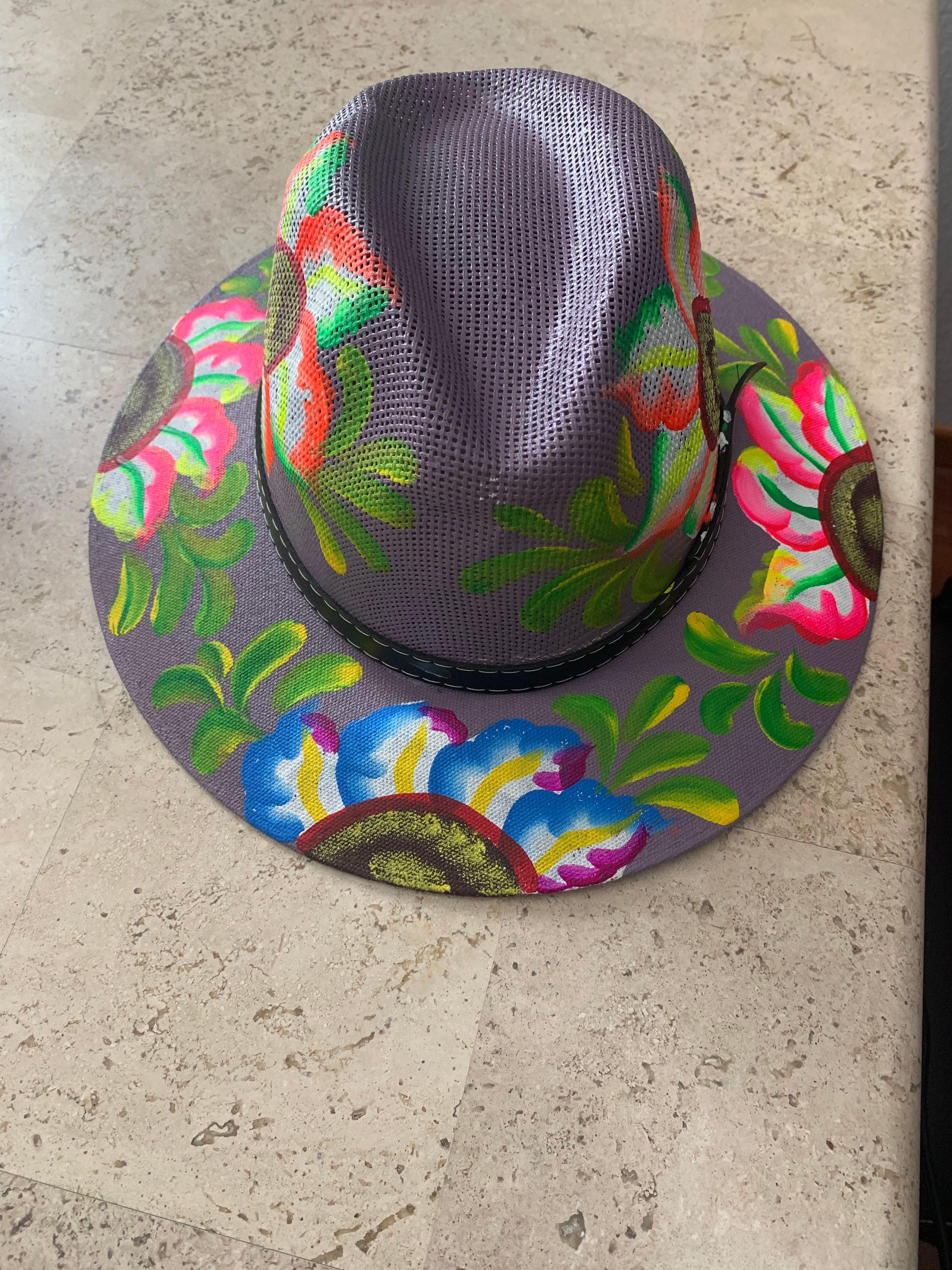 Sombrero mexicano pintado a mano-4