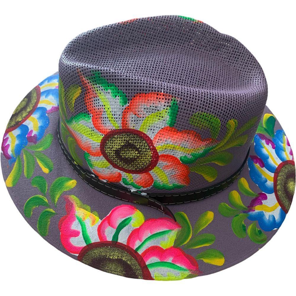 Sombrero mexicano pintado a mano-1
