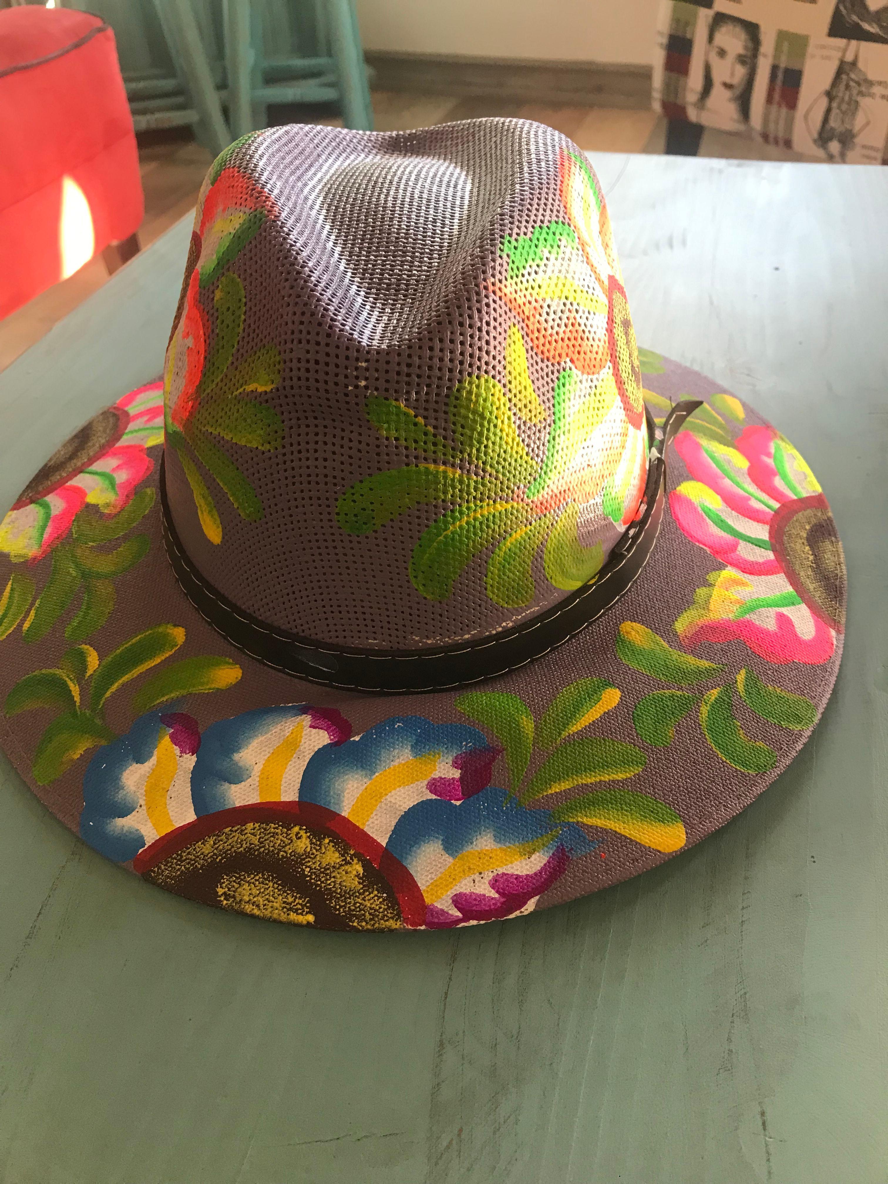 Sombrero mexicano pintado a mano-2