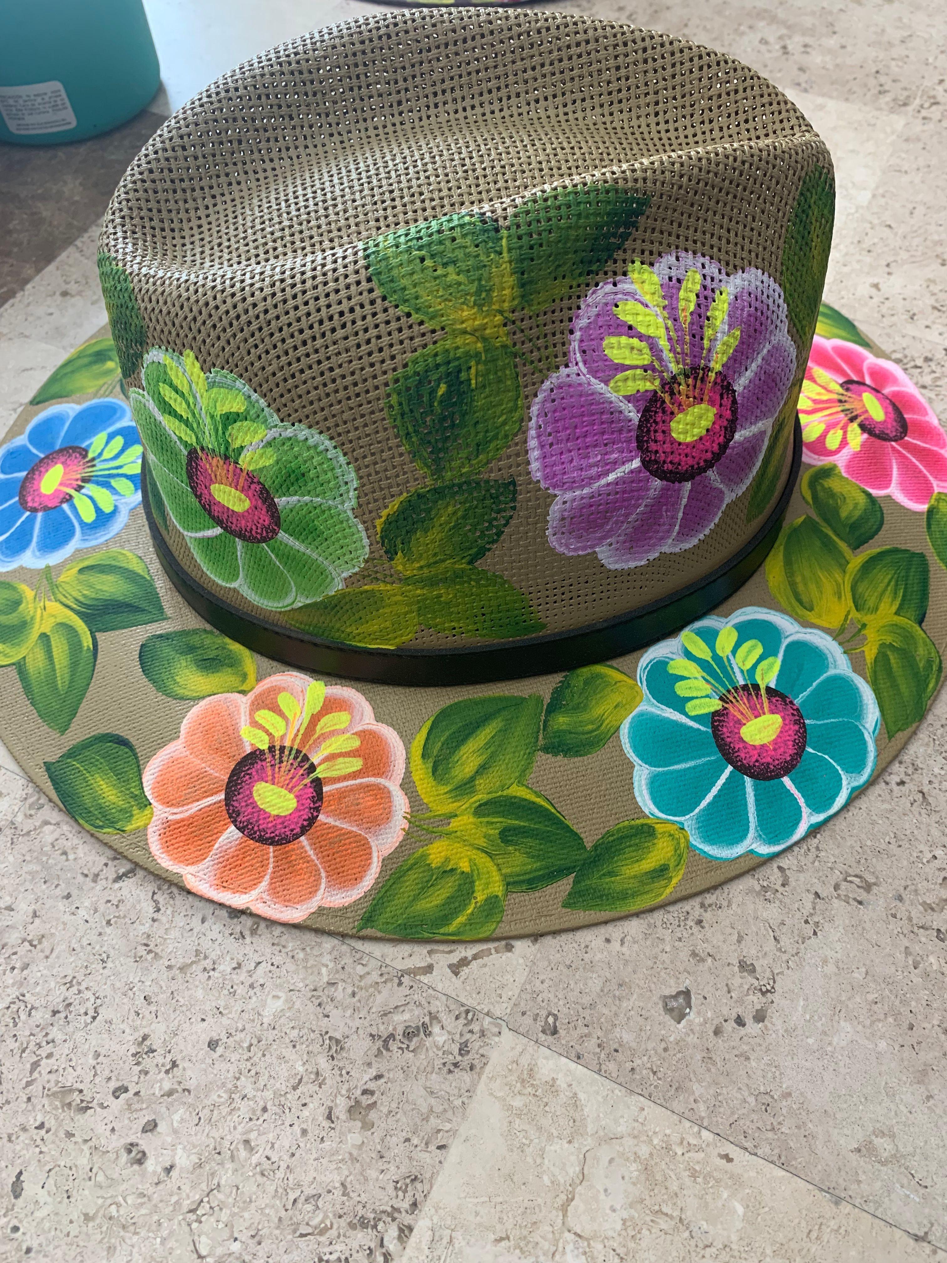 Sombrero mexicano pintado a mano-3