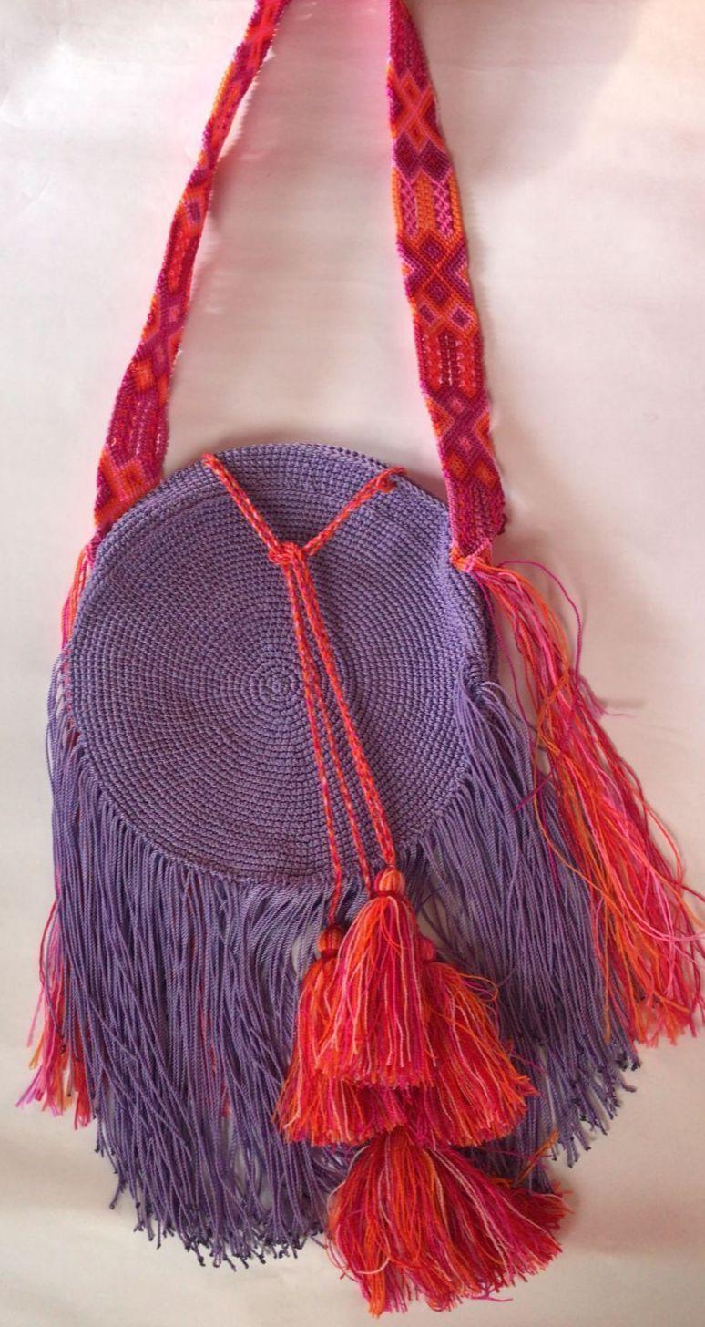 Bolso wayuu confeccionado a mano en México-0