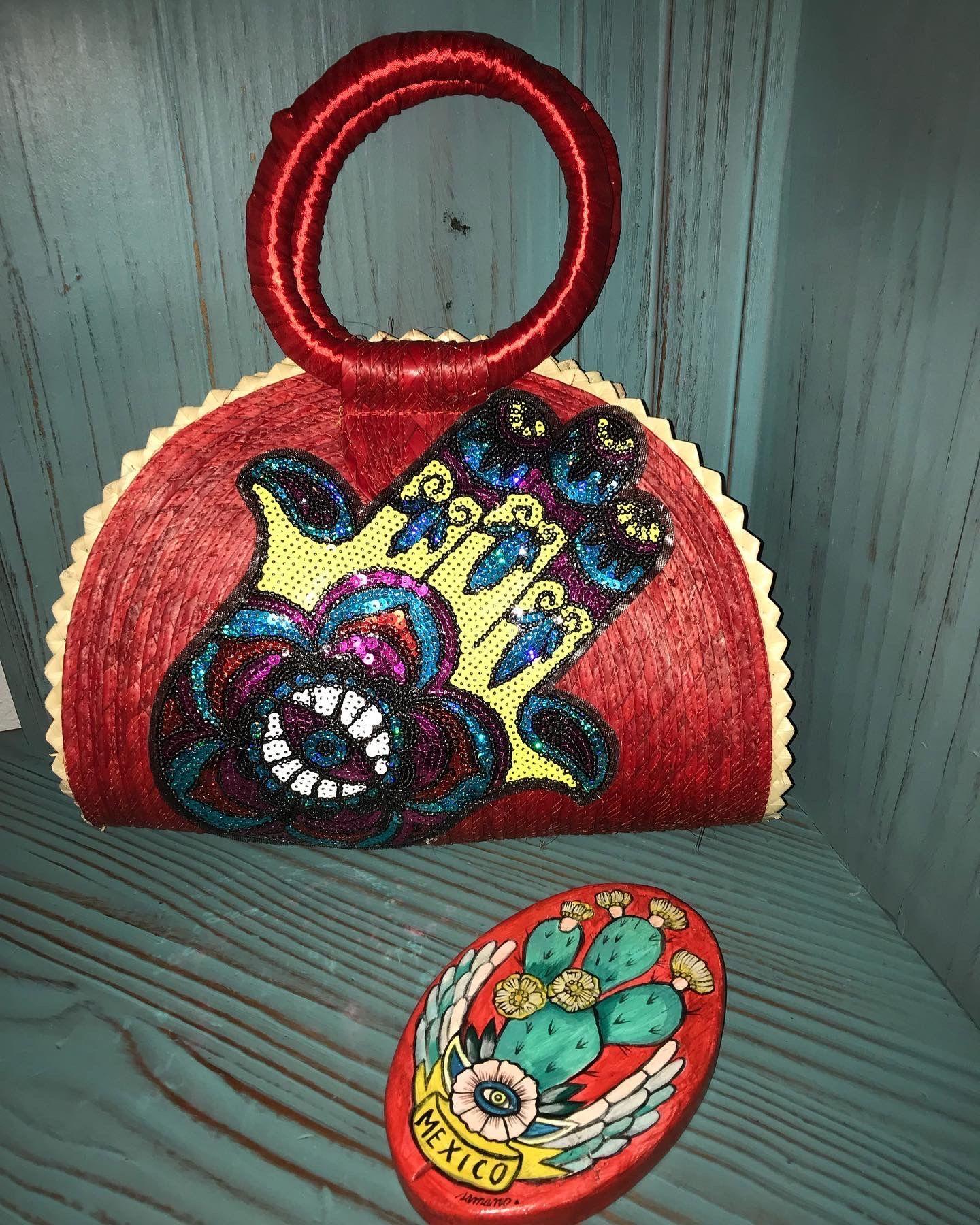 Bolso mexicano de fibra de palma -1