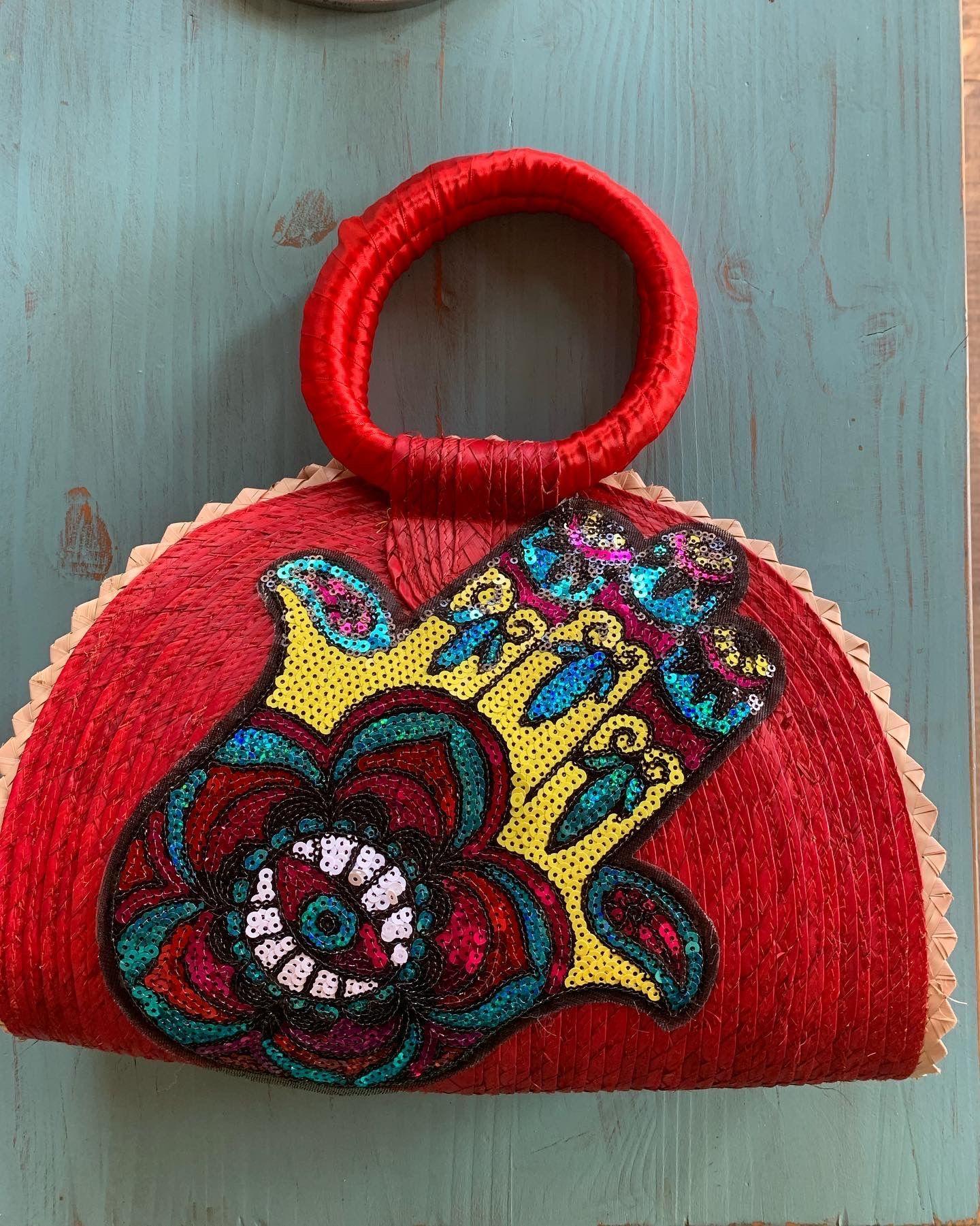 Bolso mexicano de fibra de palma -2