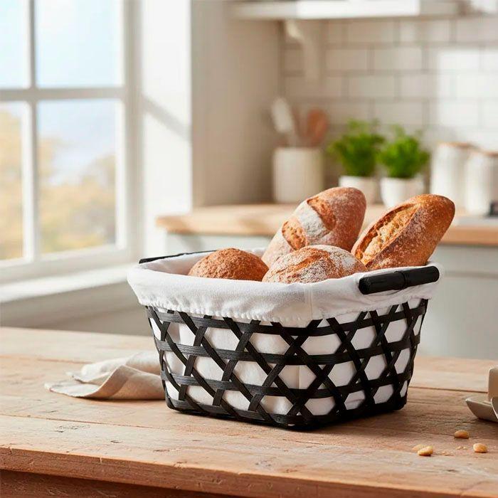 Panera O Canasto Con Tela Para Almacenamiento Set De 4-2