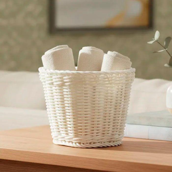 Set De 2 Canastos De Plastico Organizadores 14x12 Cm-1