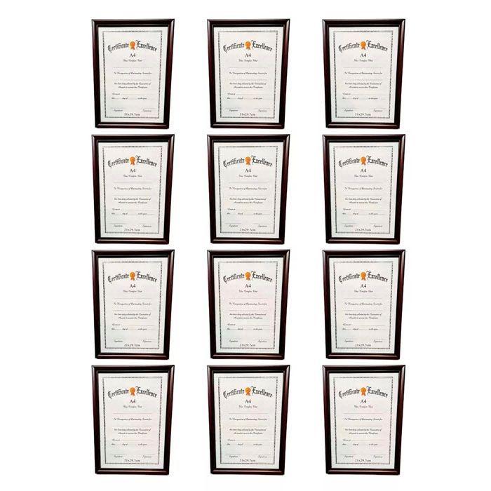 Pack 12 Marco Certificado Diploma Título A4 21x29.7cm-0