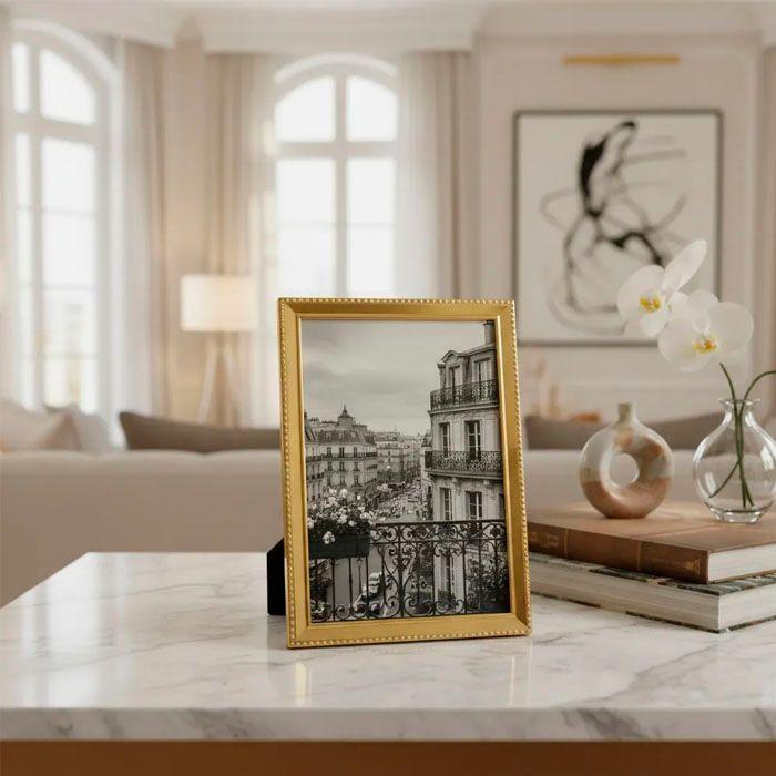 Marco Para Foto Metal Dorado 13x18 Cm-2