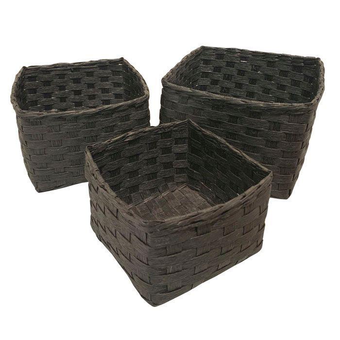 Cestas negras set de 3-2