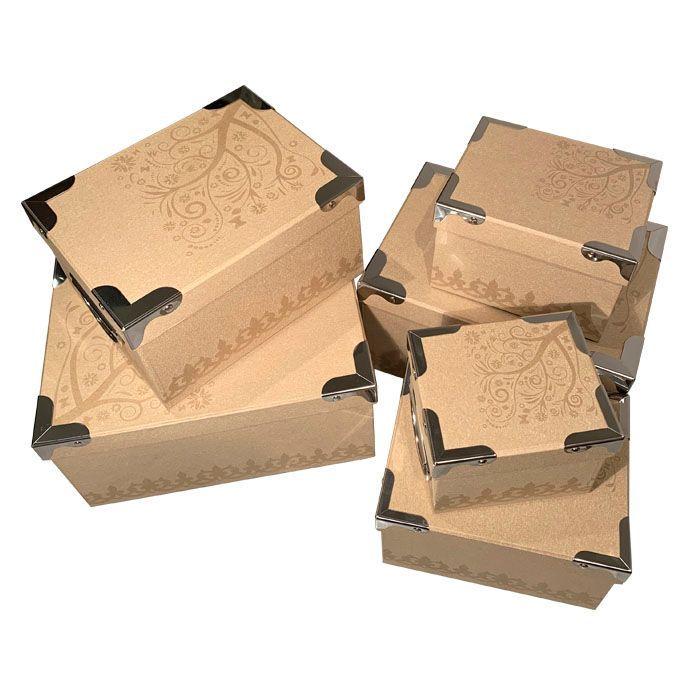 Cajas Beige set de 6-2