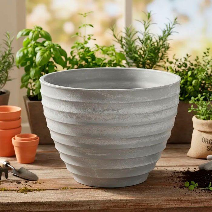 Macetero De Plastico Estilo Clasico 26x19 Cm-2