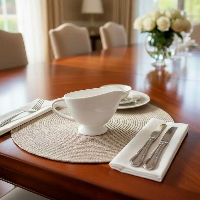 Salsera Lechera De Porcelana Set De 2 Blanco-2