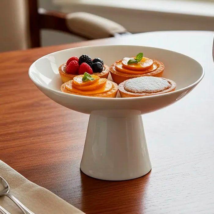 Plato Alto Tortero De Porcelana 15 Cm-2
