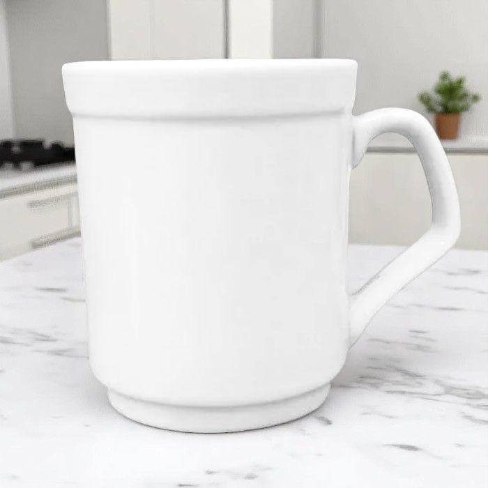 Tazas De Café Porcelana Blanca (9 Piezas)-2