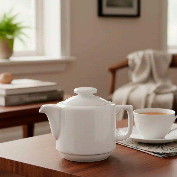 Tetera Bric Porcelana 800 Ml Para Hogar Y Restaurante-2