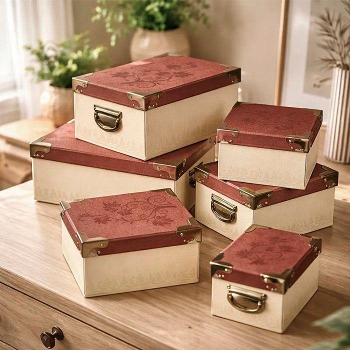 Cajas Organizadoras Set De 6 Decorativas-2