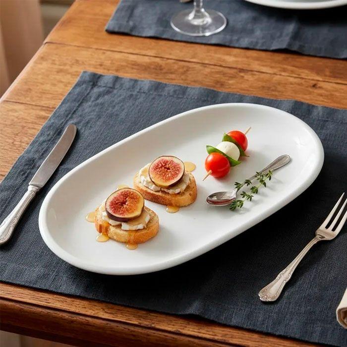 Plato Para Servir De Porcelana 22 Cm Pack X2-2