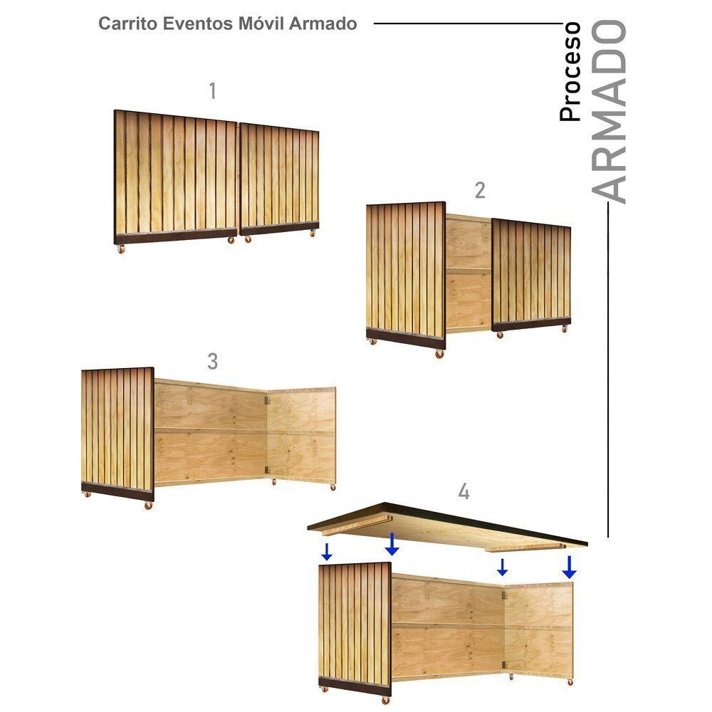 Carrito Movil para Eventos Modelo Charcuteria-2