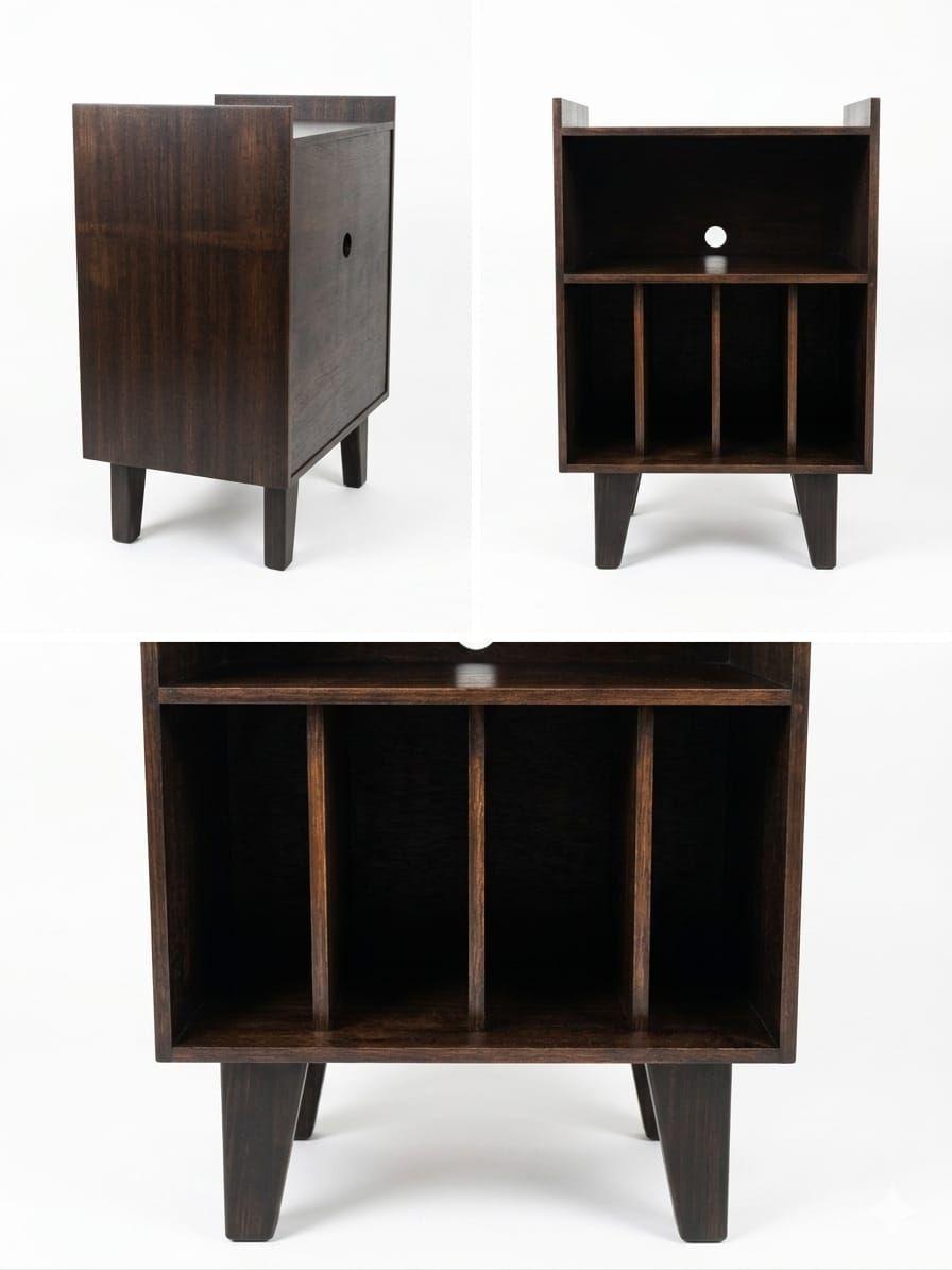 Rack para tornamesas y vinilos 60 x 40 x 90 cm-1