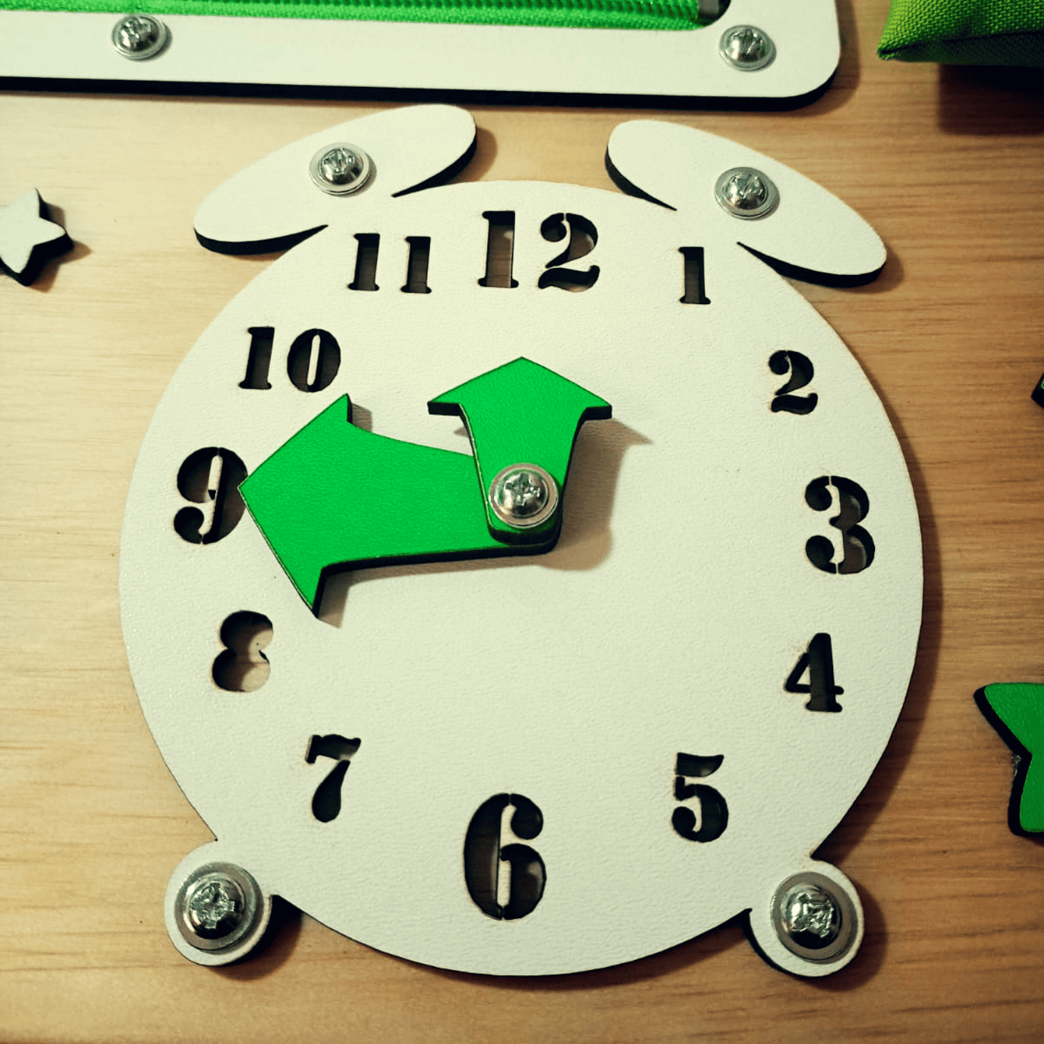 PANEL SENSORIAL 45X35 cms Descubre y Aprende 10 Actividades en Madera-2