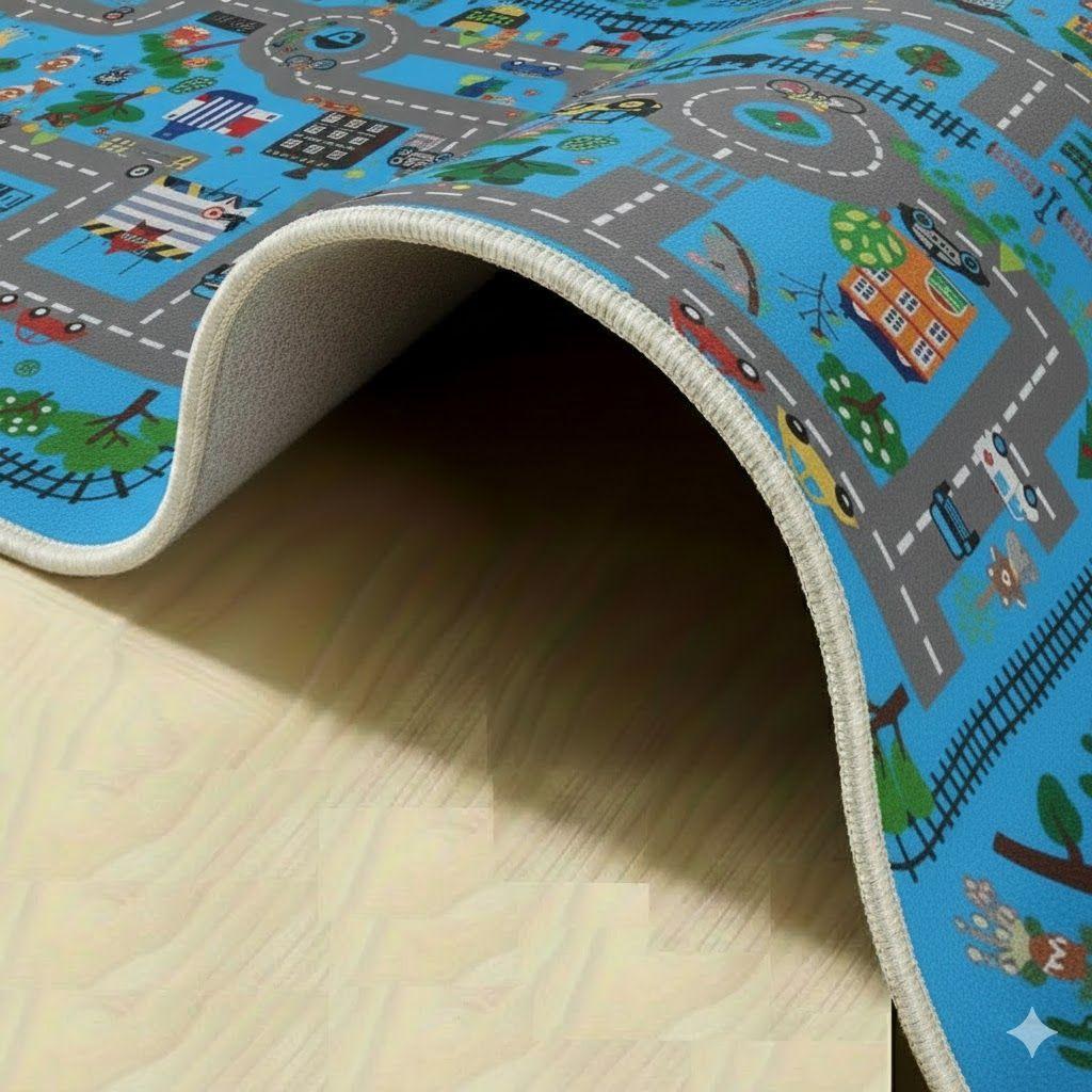 ALFOMBRA DE NIÑO DISEÑO DECORATIVO CIUDAD DIVERTIDA 120X160 CM WM-2