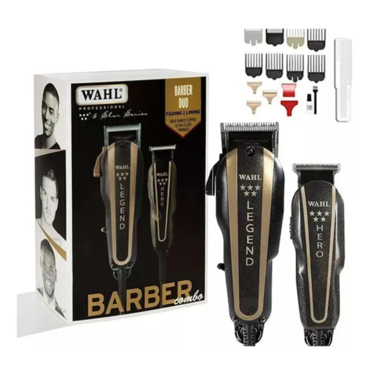 M quina Cortapelo Wahl Barber Combo Legend Y Trimmer Hero Profesional-0