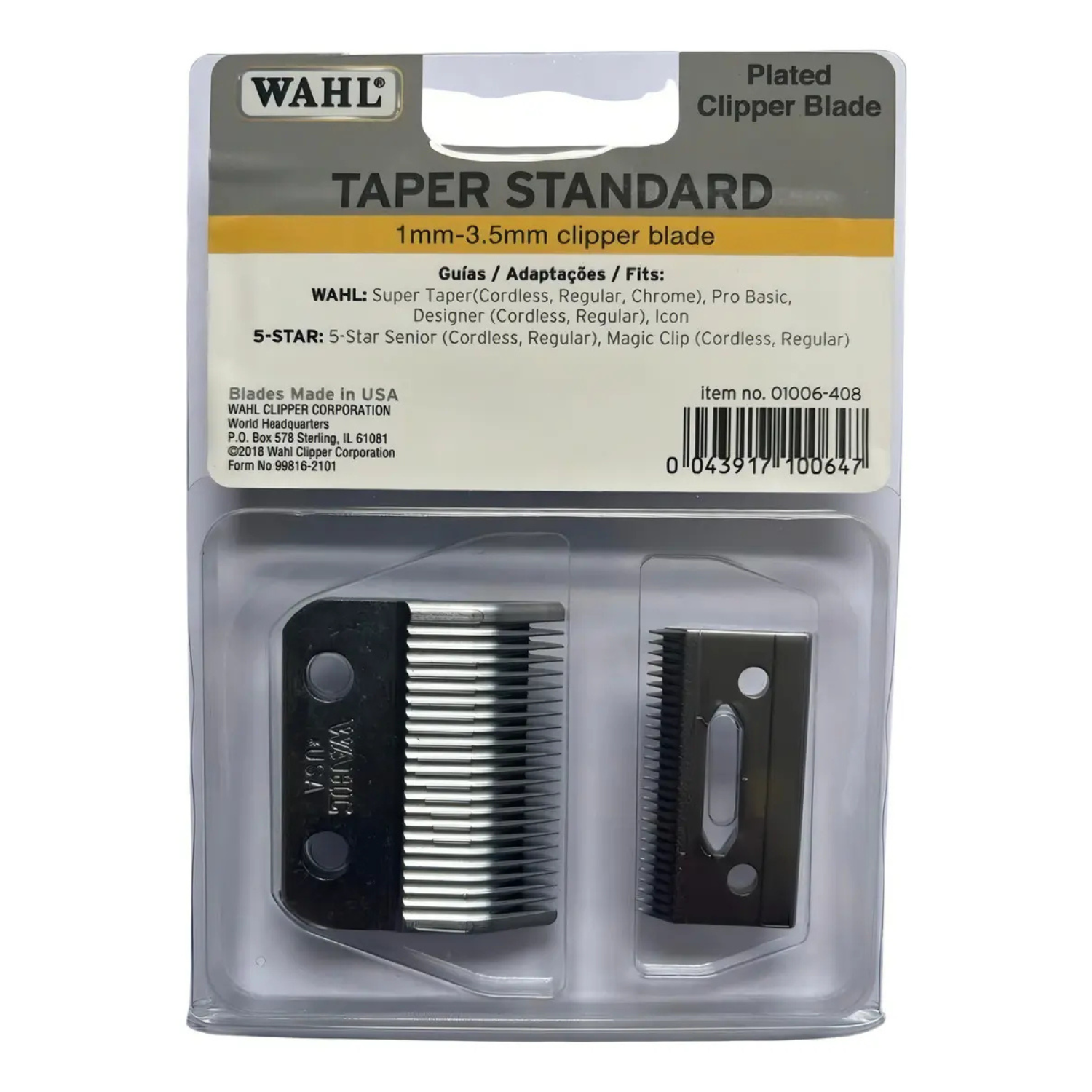 Repuesto De Cuchilla Wahl Taper Standard 1006 408-2