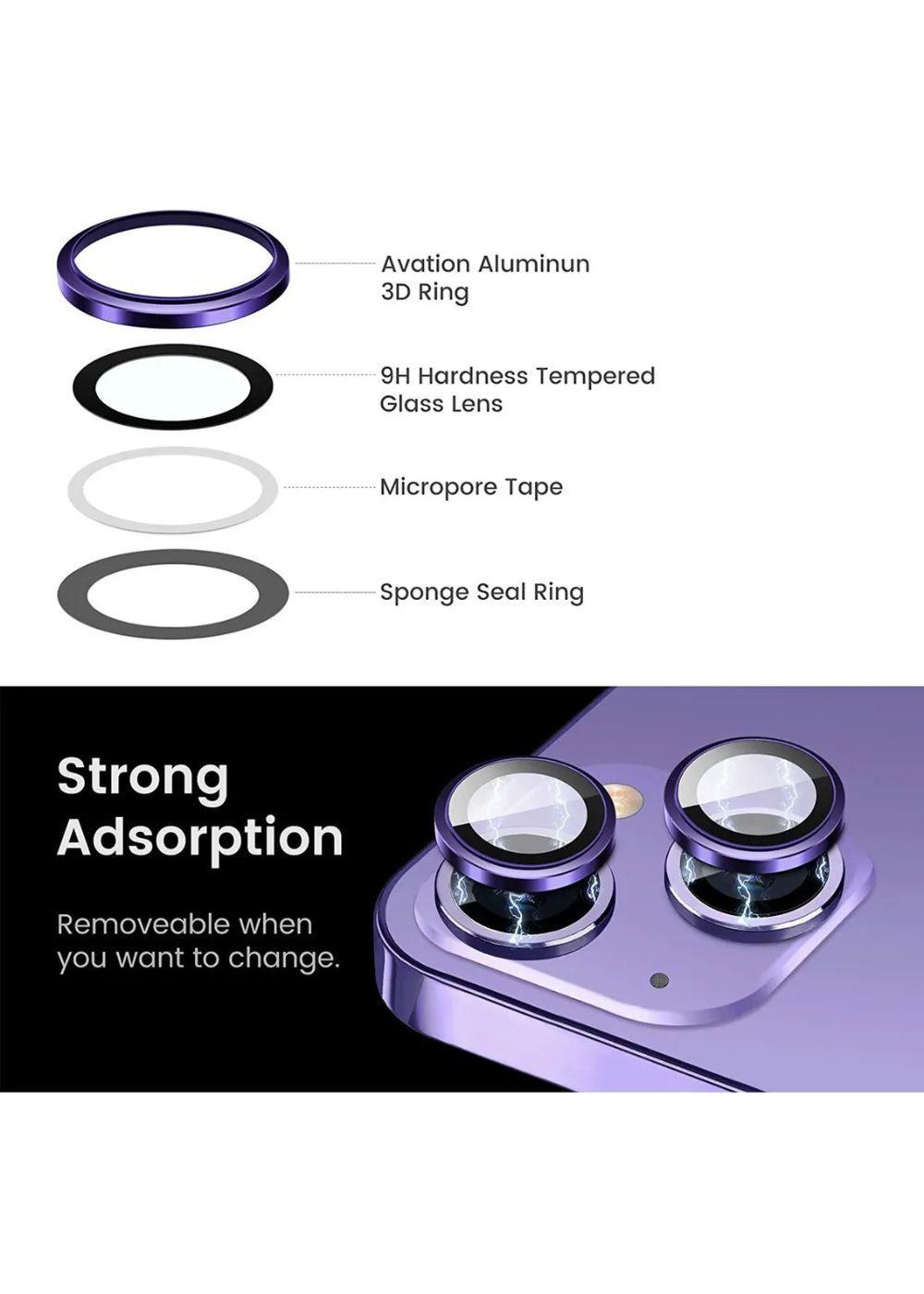 Vidrios Protectores Camara Para iPhone 14 / 14 Plus Len Sun-3