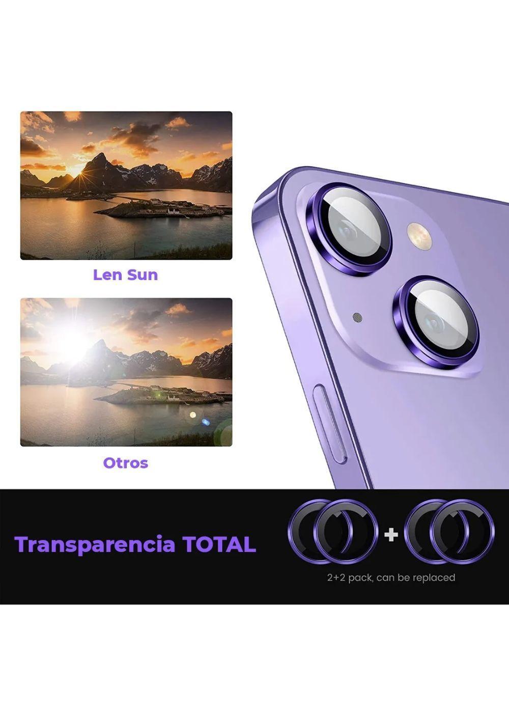 Vidrios Protectores Camara Para iPhone 14 / 14 Plus Len Sun-4