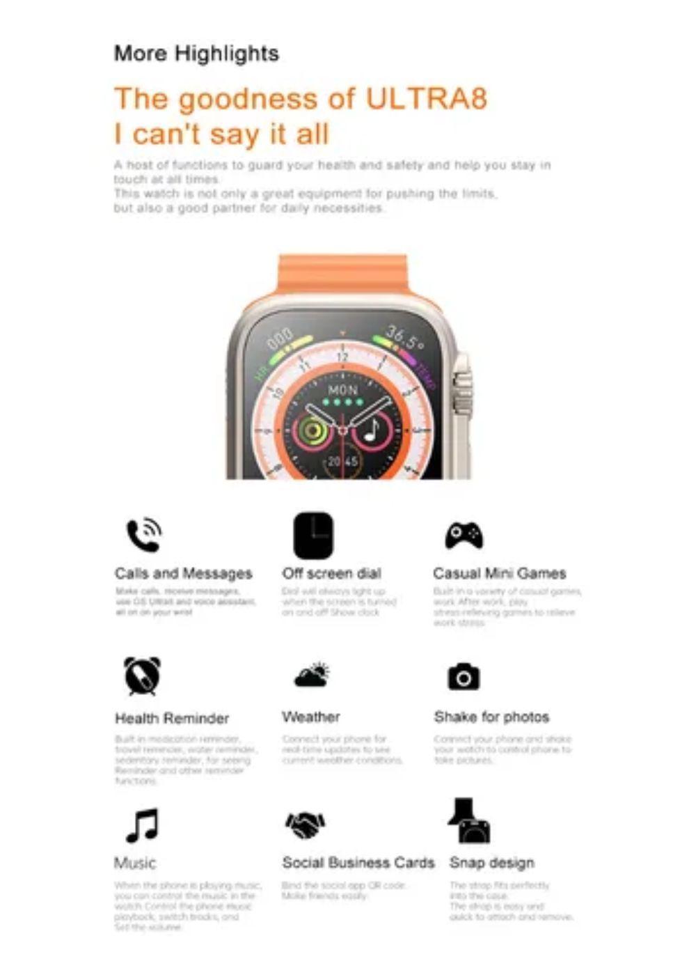 Reloj Smartwatch Ultra 49mm Sport Resistente Ip66 Llamadas-4