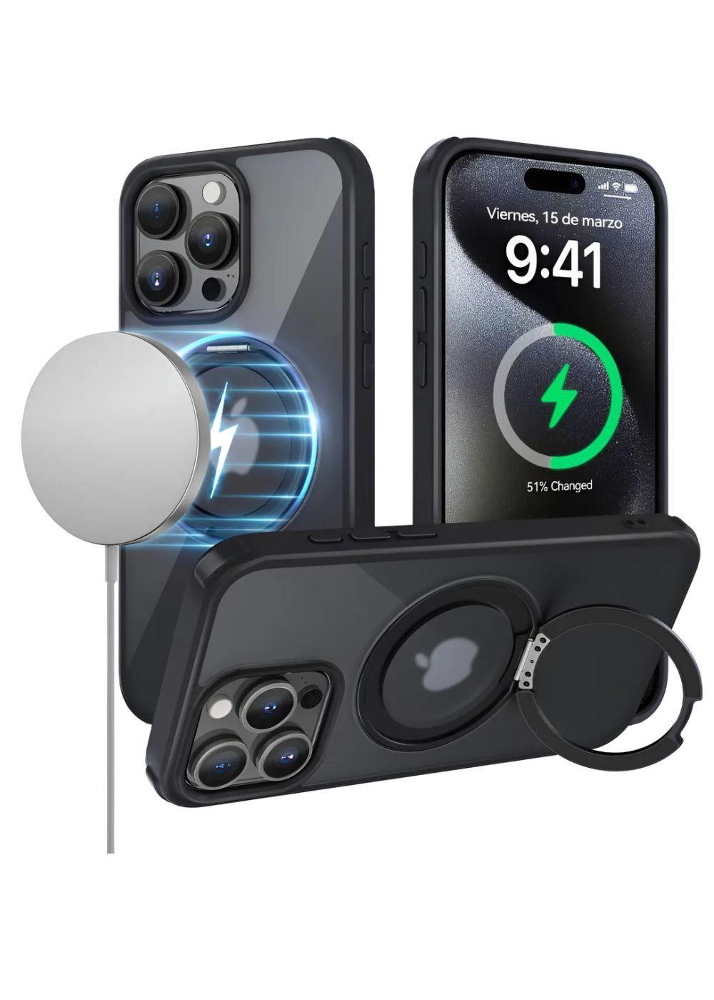 Carcasa Para iPhone 16 Pro Con Soporte Magnético Reforzada-1
