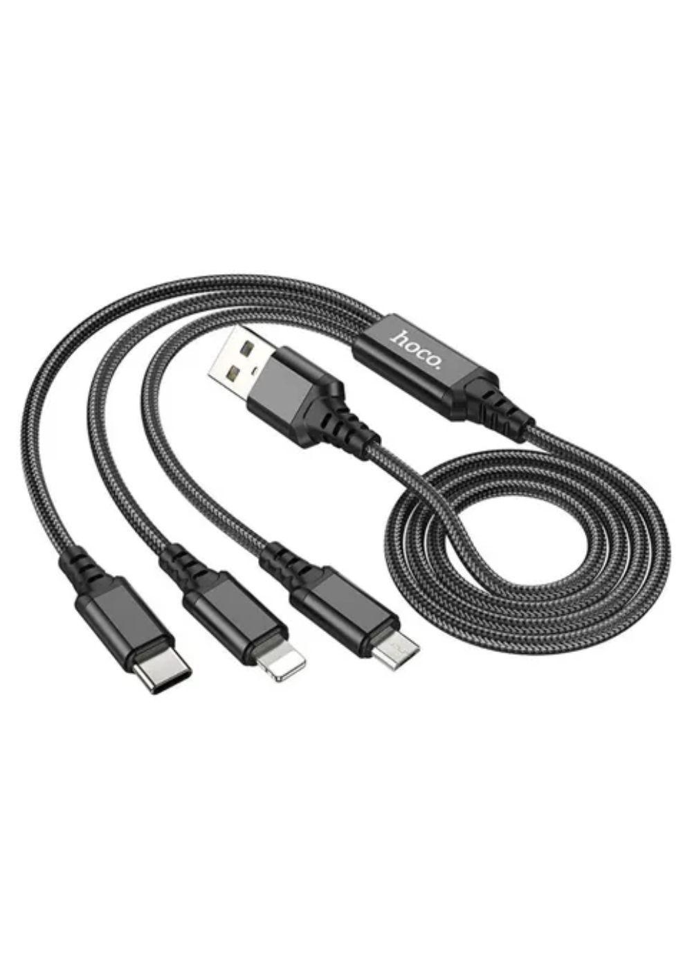 Cable De Carga 3 En 1 Para Lightning Usb C Y Micro Reforzado-2