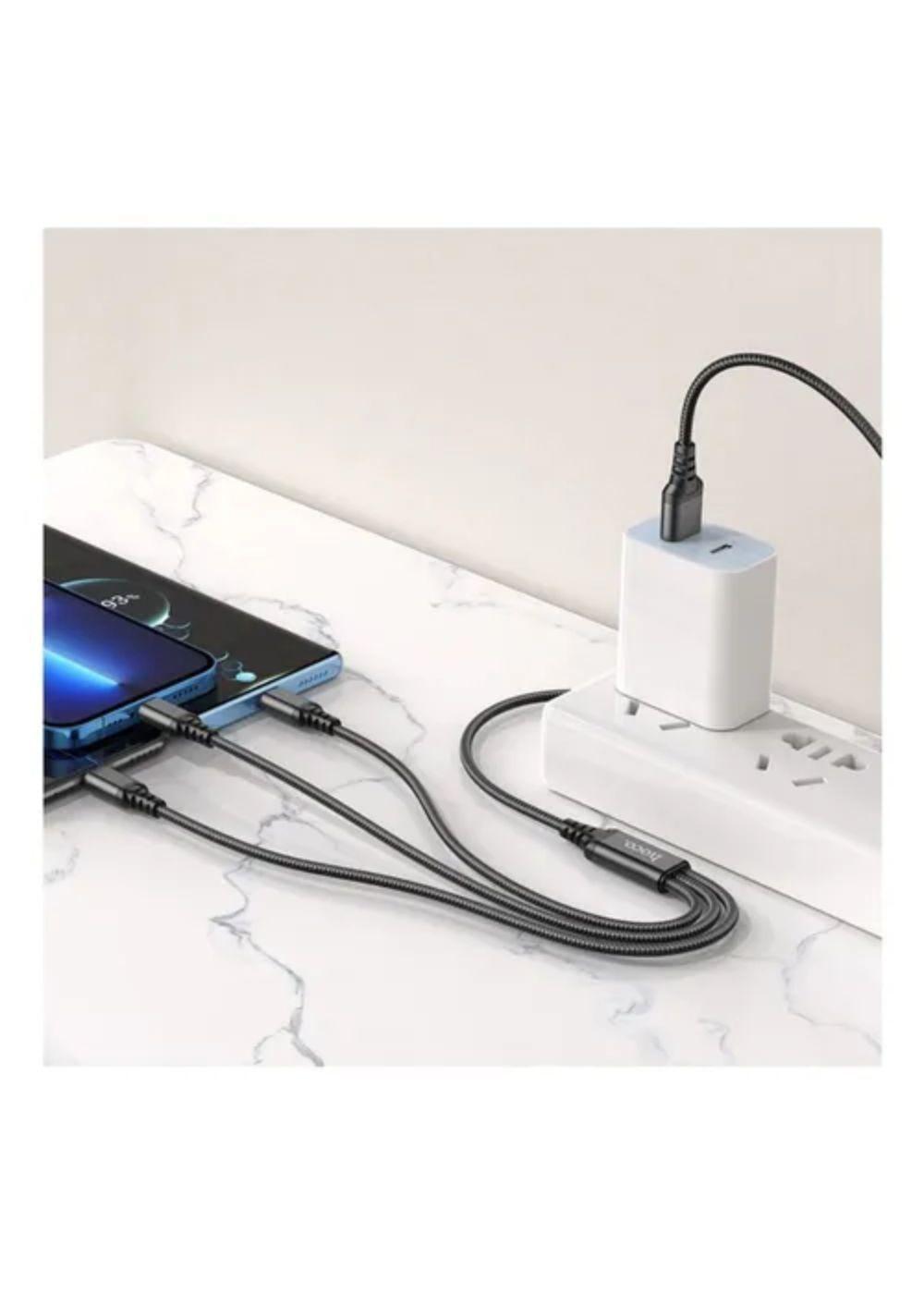 Cable De Carga 3 En 1 Para Lightning Usb C Y Micro Reforzado-3