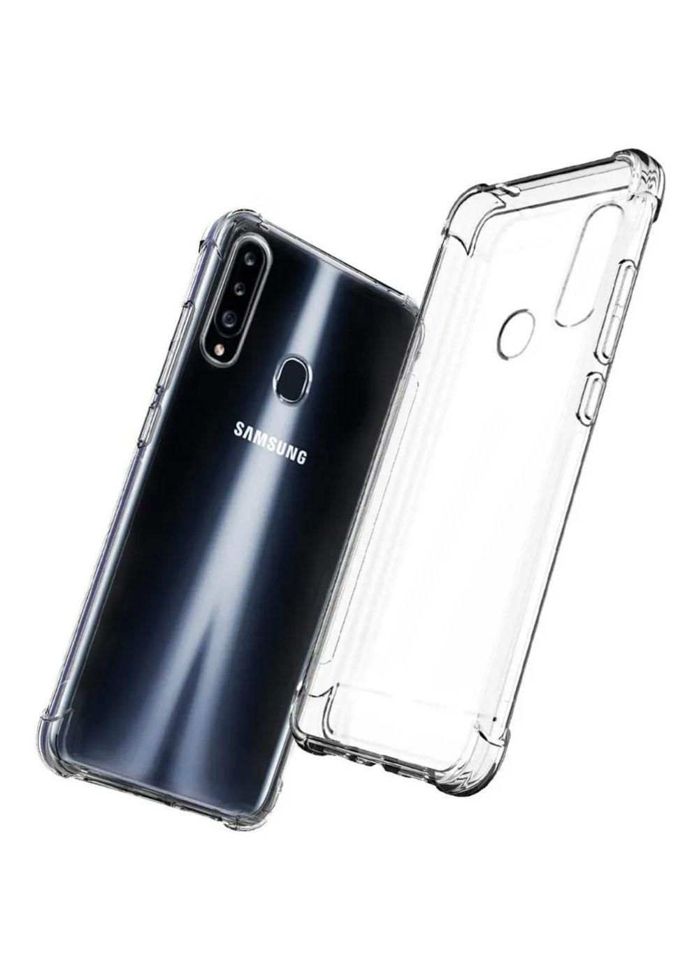 Carcasa Para Samsung A20s Antigolpes Transparente Slim-3