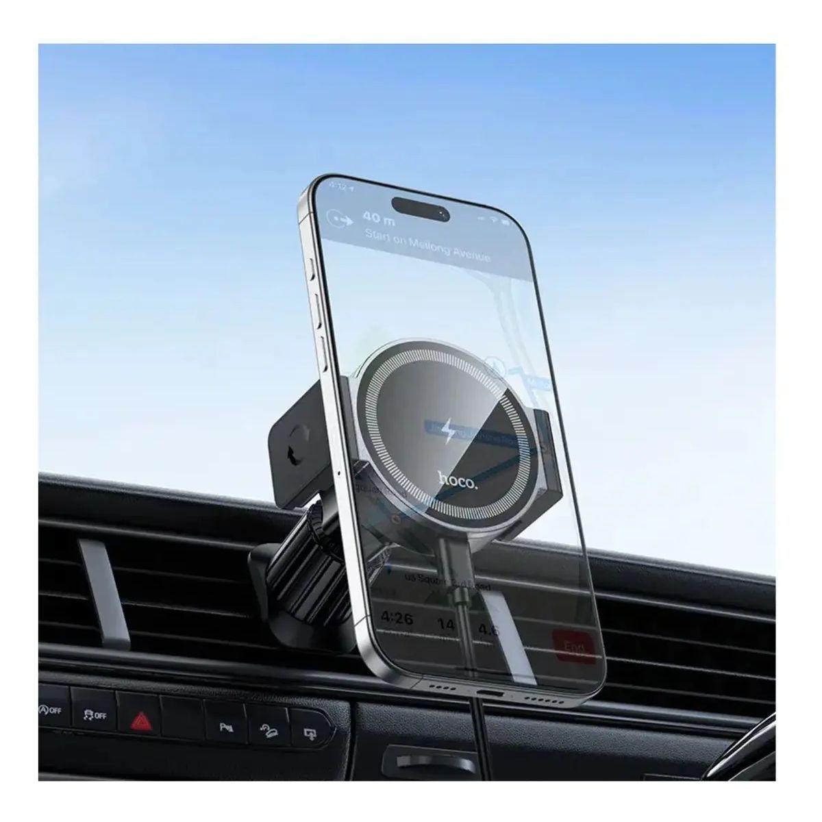 Soporte De Auto Carga Inalambrica 15w Compatible Magsafe-4