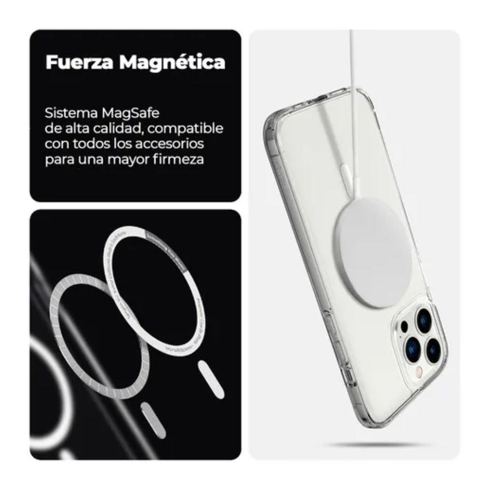 Carcasa Para iPhone 14 Pro Max Antigolpes Magnetica Transparente-3