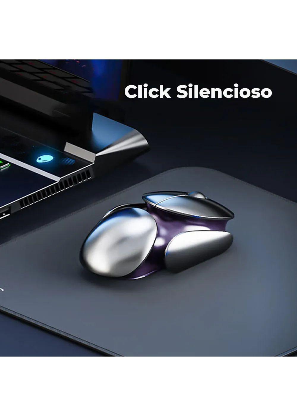 Mouse Inalambrico Recargable De Aluminio Click Silencioso-3