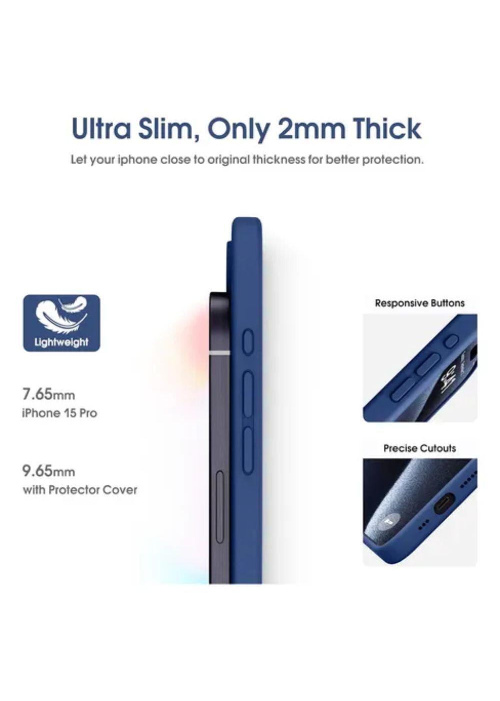 Carcasas Para iPhone 15 Pro Silicona Slim Full Protection-2
