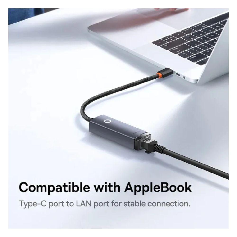 Hub Adaptador Ethernet Usb C A Rj45 Gigabit 1000 Mbs Baseus-2