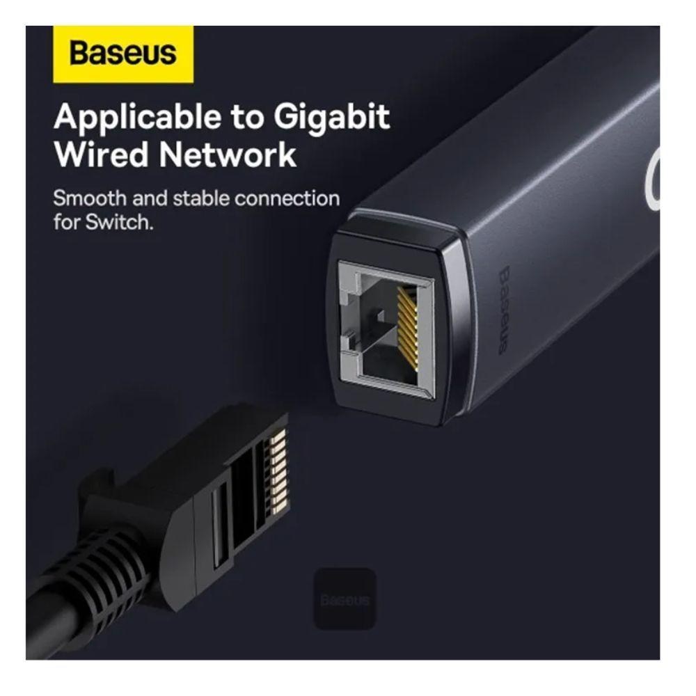 Hub Adaptador Ethernet Usb C A Rj45 Gigabit 1000 Mbs Baseus-5