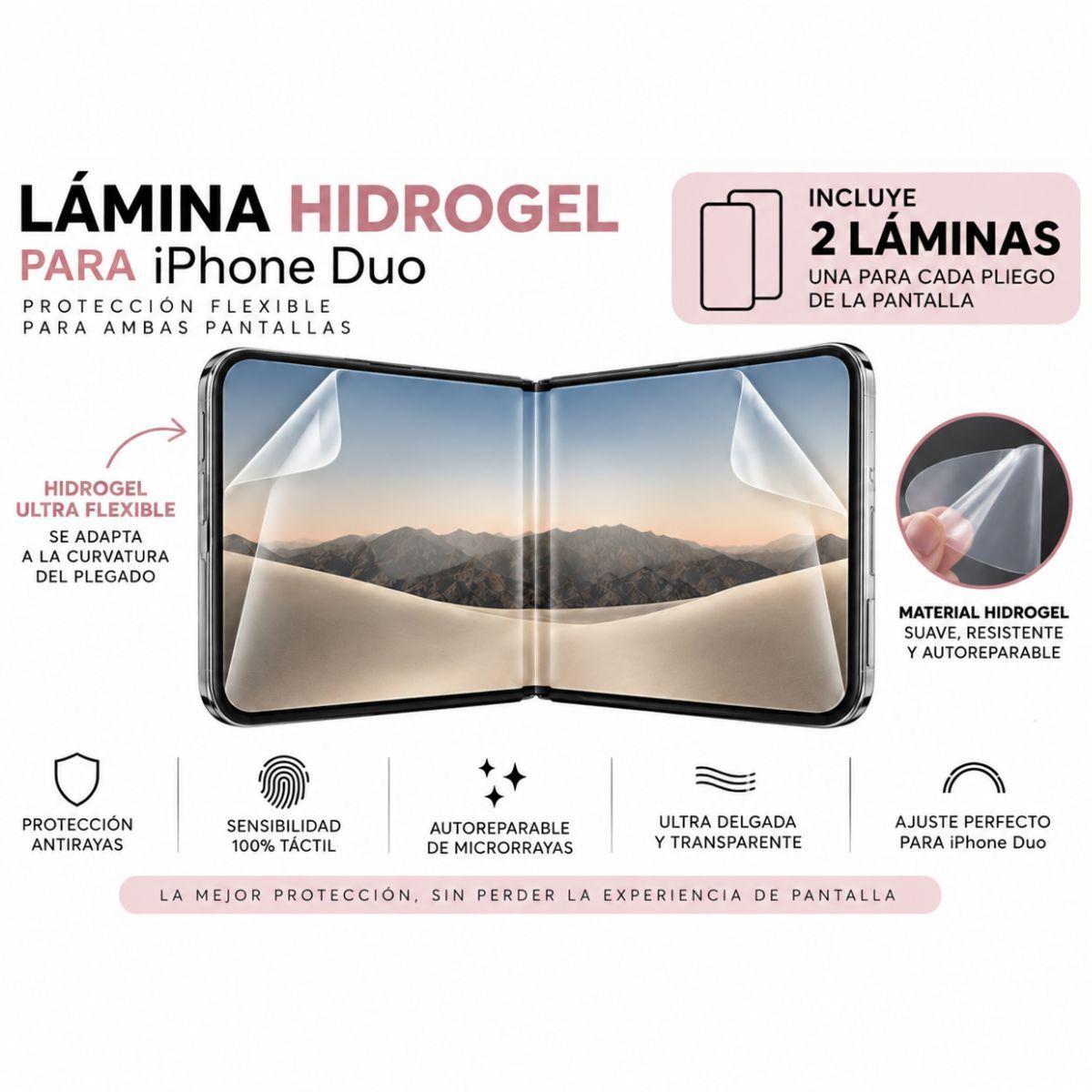 Lamina Hidrogel Para iPhone Duo Pantalla Interna y externa Rock Space-2