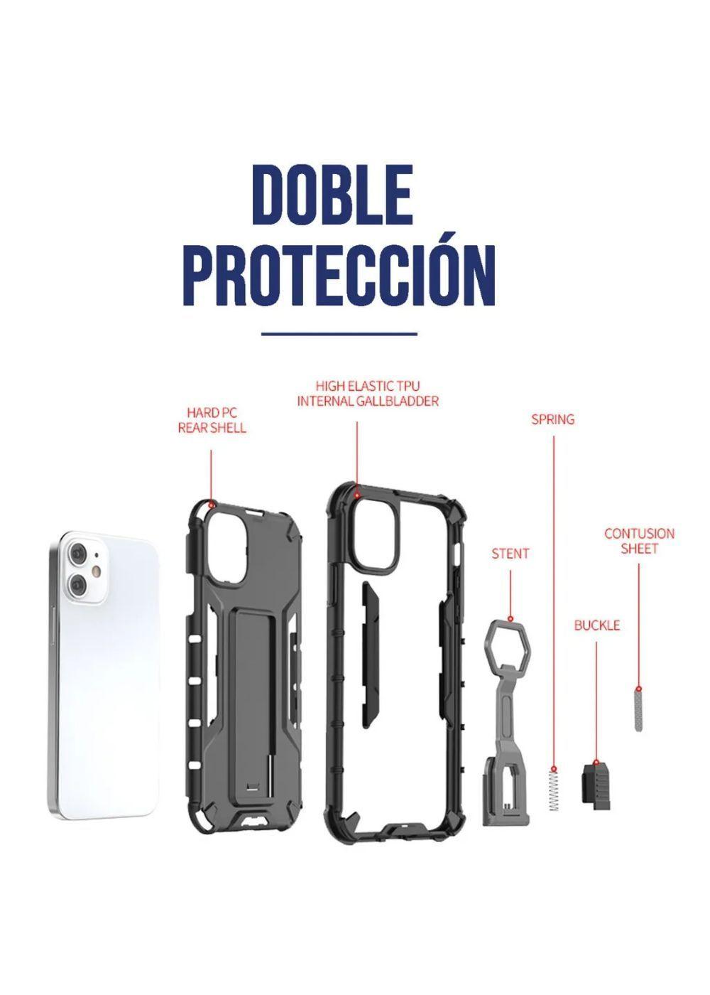 Carcasa Para iPhone 12 Reforzada Con Soporte Destapador-2