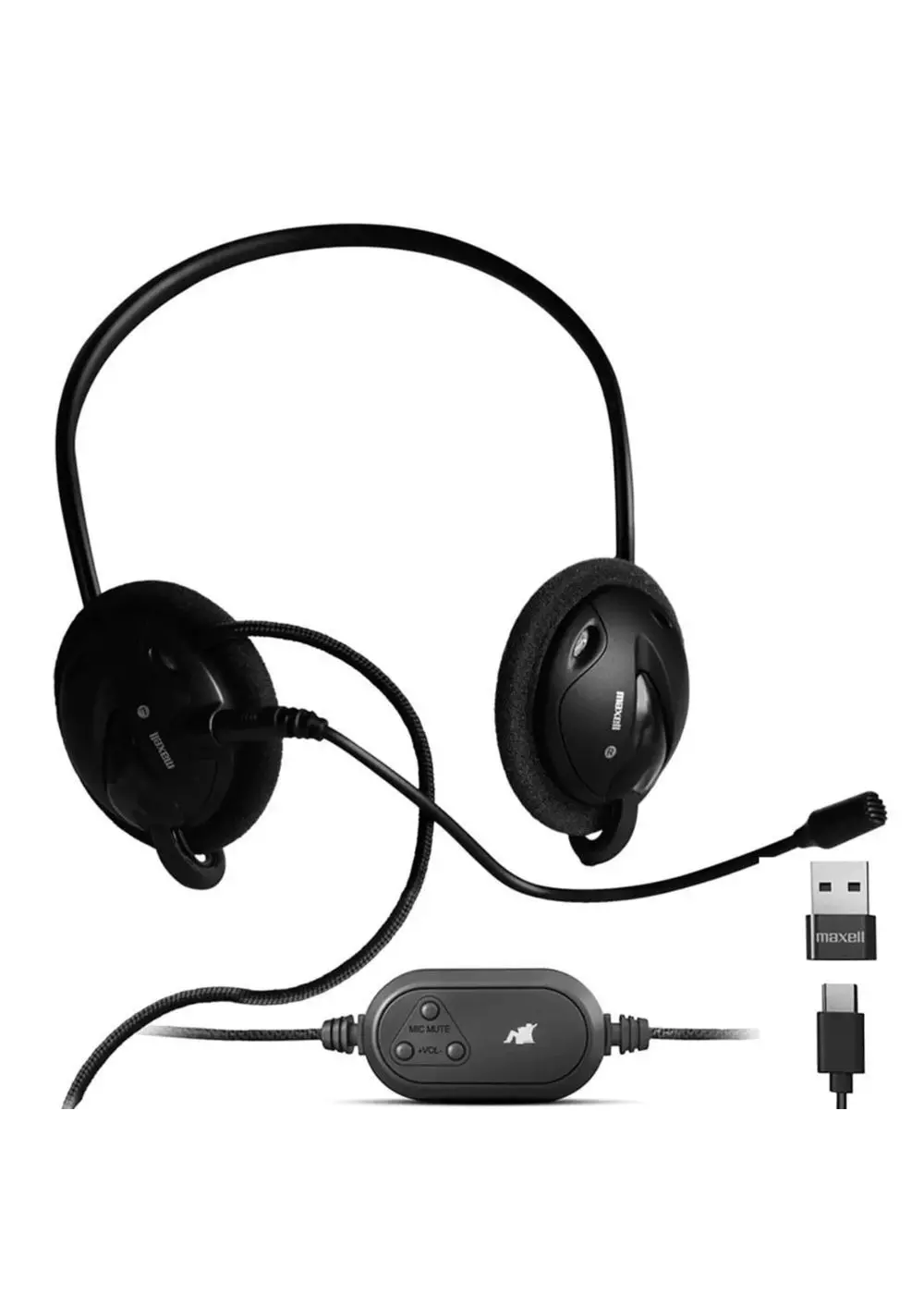 Audifono De Pc Headset Usb-c + Adaptador Usb Con Microfono-2