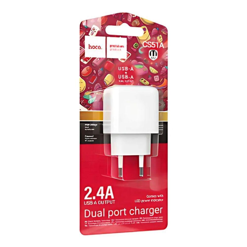 Cargador De Pared 2 Puertos Usb Carga Rapida 2.4a Smart-2