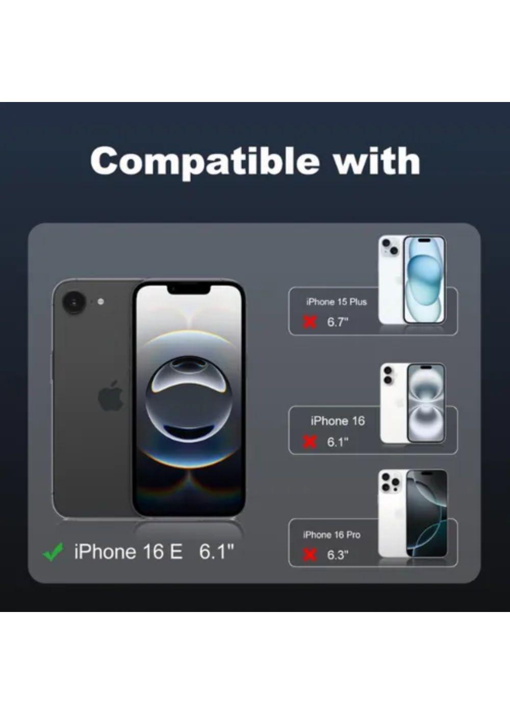 Carcasa Para iPhone 16e Transparente Antigolpes Reforzada-5