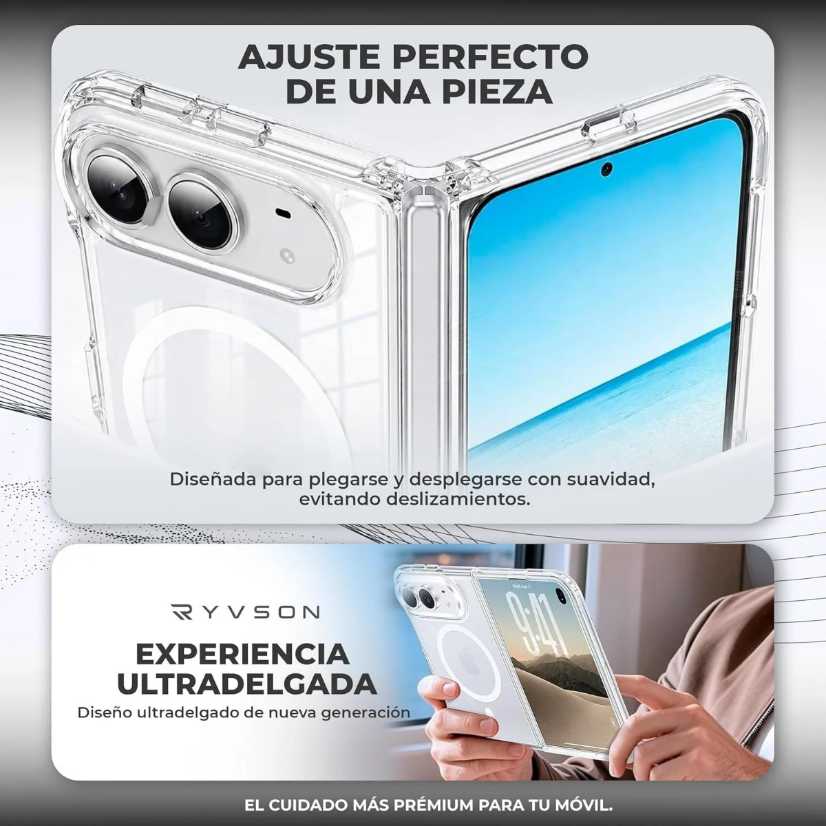 Carcasa Para Iphone Duo Magnetica Transparente Antigolpes-5