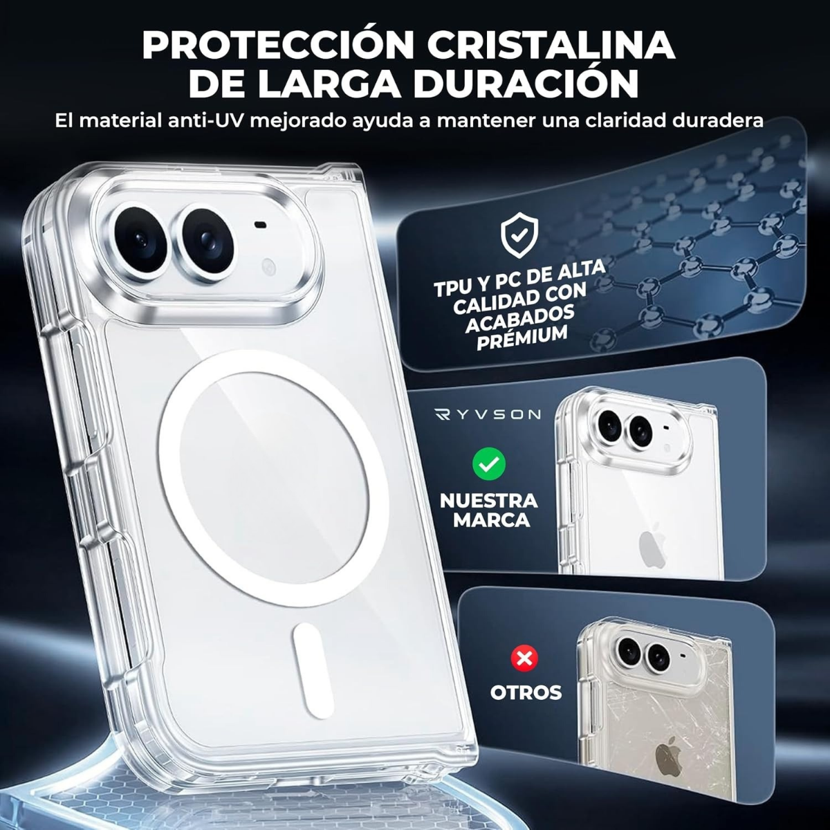 Carcasa Para Iphone Duo Magnetica Transparente Antigolpes-6