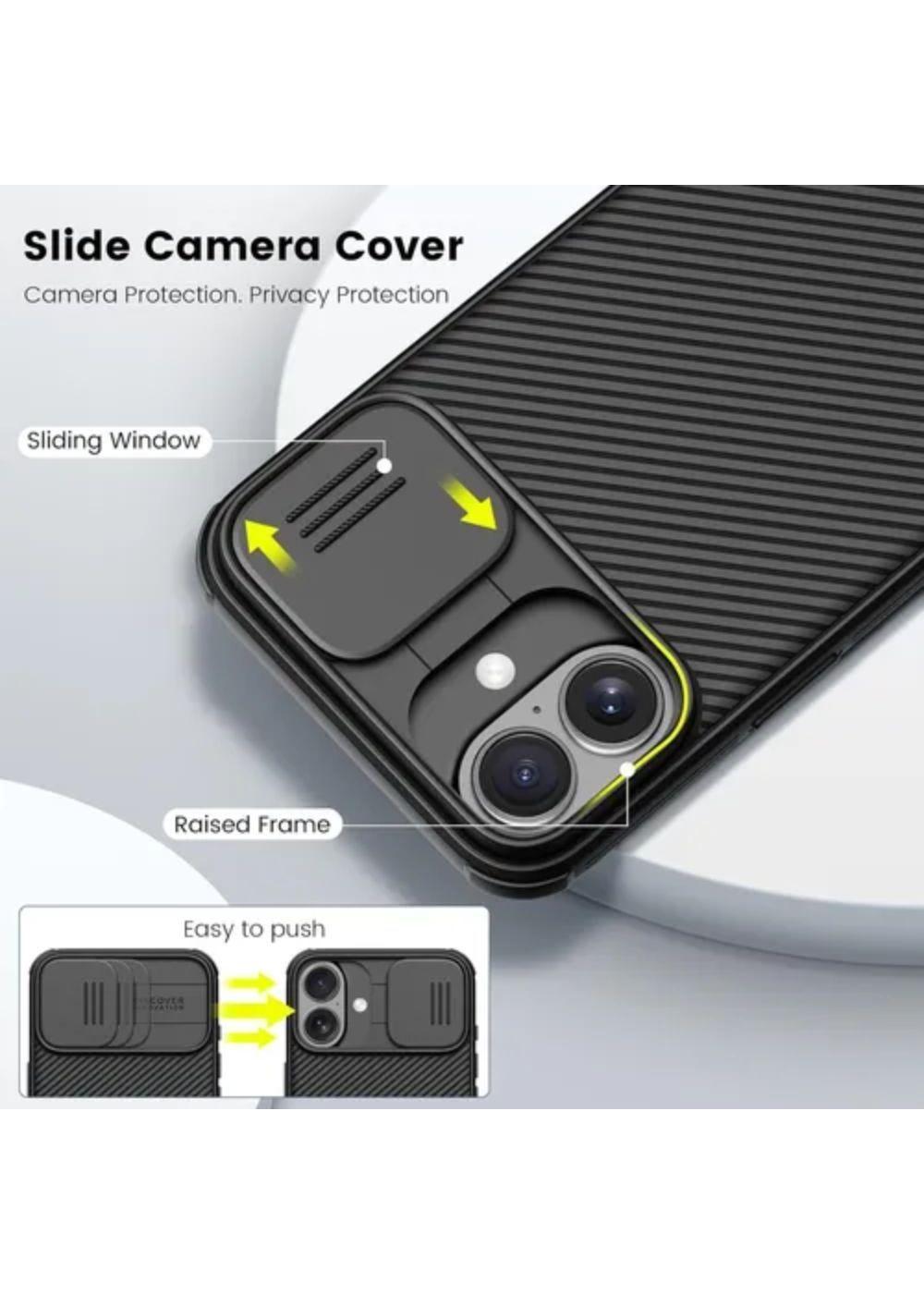 Carcasa Para iPhone 16 Nillkin Camshield Antigolpes Negro-7
