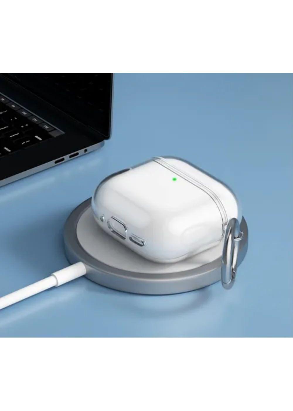 Funda Para AirPods 4 Gen Transparente Antigolpes Con Gancho-3